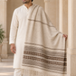 Weavers Villa Minimal Striped Woven Shawl with Fringe Finish For Men Soft Textured Feel, Lightweight Comfort , Easy Layering, Versatile Everyday Styling