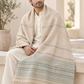 Weavers Villa Minimal Striped Woven Shawl with Fringe Finish For Men Soft Textured Feel, Lightweight Comfort , Easy Layering, Versatile Everyday Styling