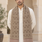 Elegant Woven Shawl with Floral Border and Fringe Finish For Men Soft Textured Feel, Lightweight Comfort , Easy Layering, Versatile Everyday Styling