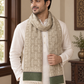 Elegant Woven Shawl with Floral Border and Fringe Finish For Men Soft Textured Feel, Lightweight Comfort , Easy Layering, Versatile Everyday Styling