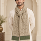 Elegant Woven Shawl with Floral Border and Fringe Finish For Men Soft Textured Feel, Lightweight Comfort , Easy Layering, Versatile Everyday Styling