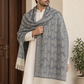 Elegant Woven Shawl with Floral Border and Fringe Finish For Men Soft Textured Feel, Lightweight Comfort , Easy Layering, Versatile Everyday Styling