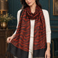 WV-105-RED | Woven stole | Creative draping style 4