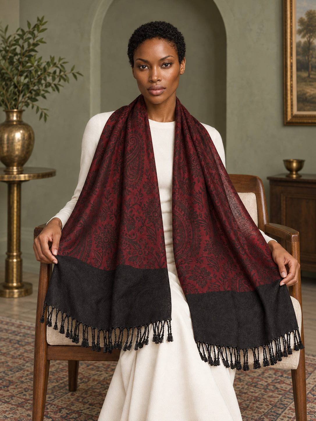 WV-108 | Woven stole | Elegant drape 1