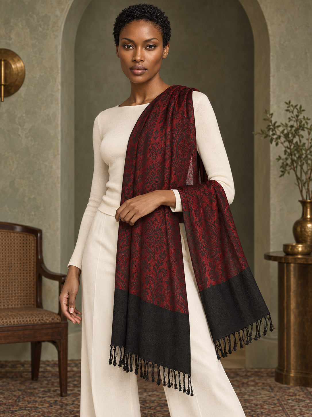 WV-108 | Woven stole | Elegant drape 2