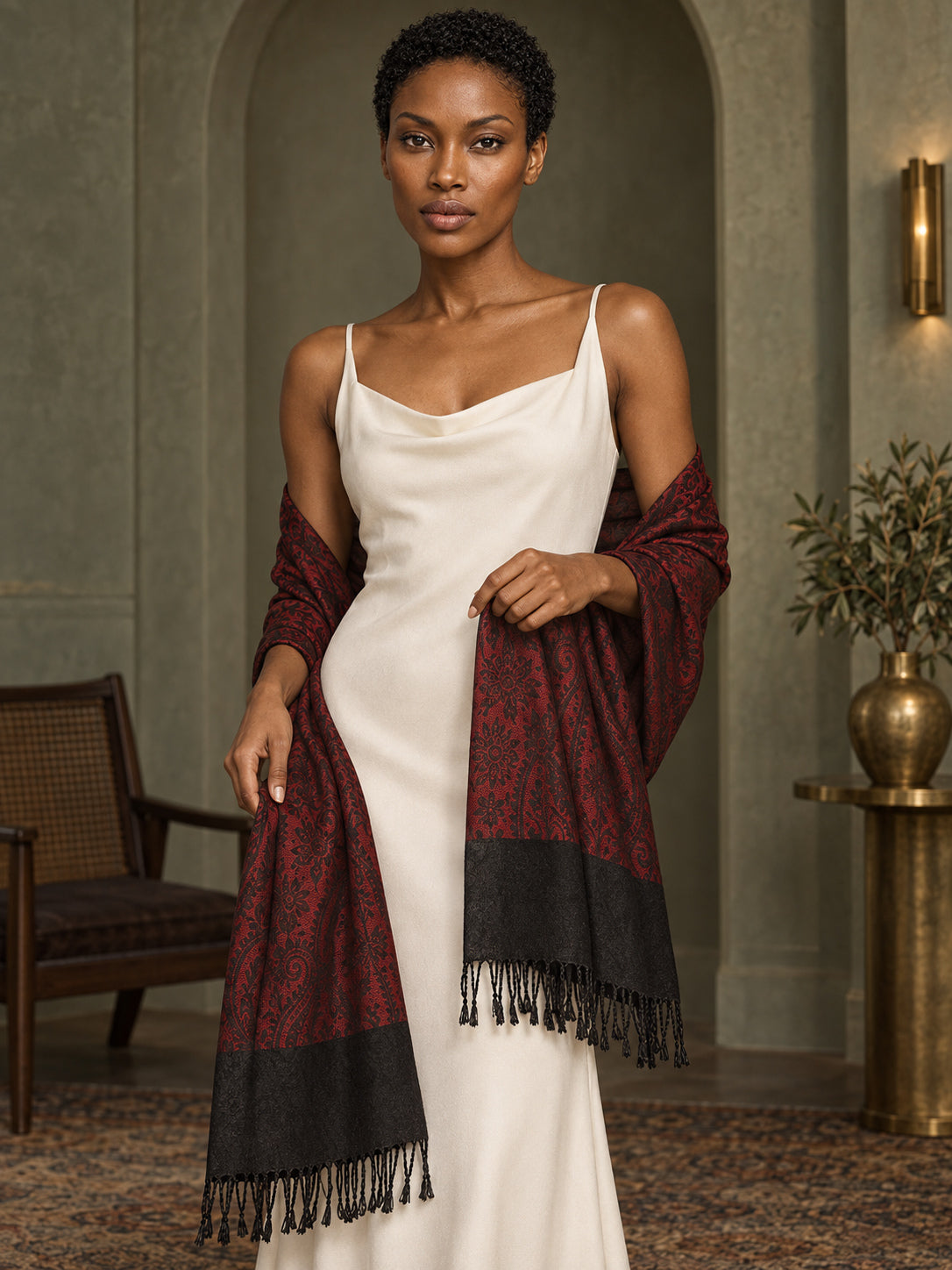 WV-108 | Woven stole | Elegant drape 3