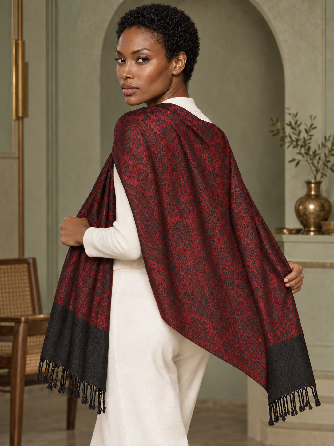 WV-108 | Woven stole | Elegant drape 5
