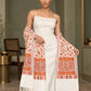 WV-111-WHITE | Woven stole | Elegant drape 3