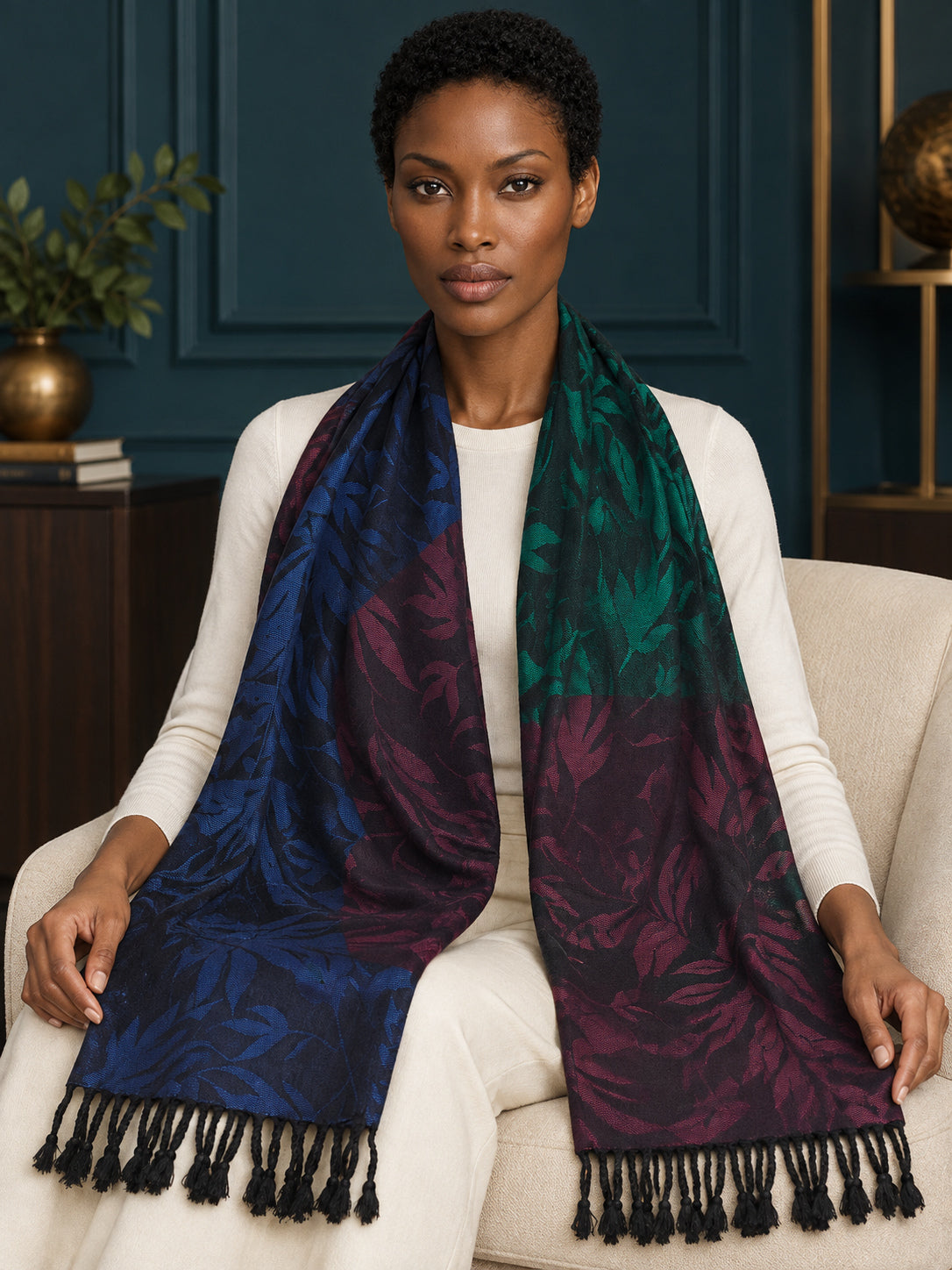 WV-112-MULTI | Woven stole | Elegant drape 1