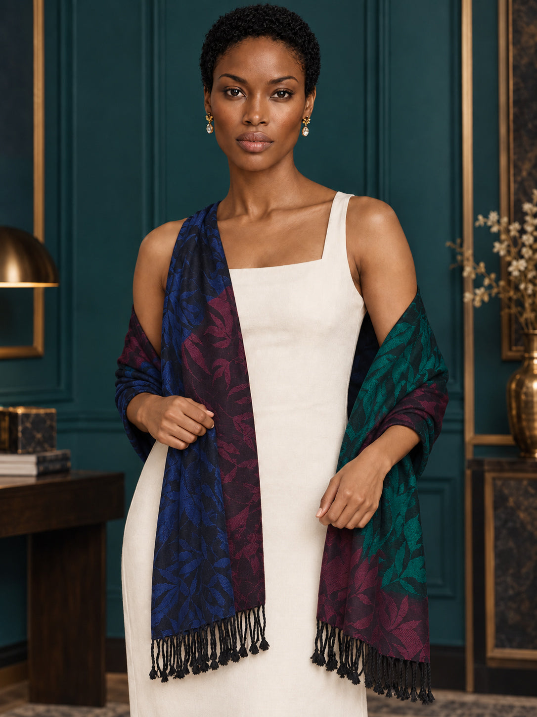 WV-112-MULTI | Woven stole | Elegant drape 3
