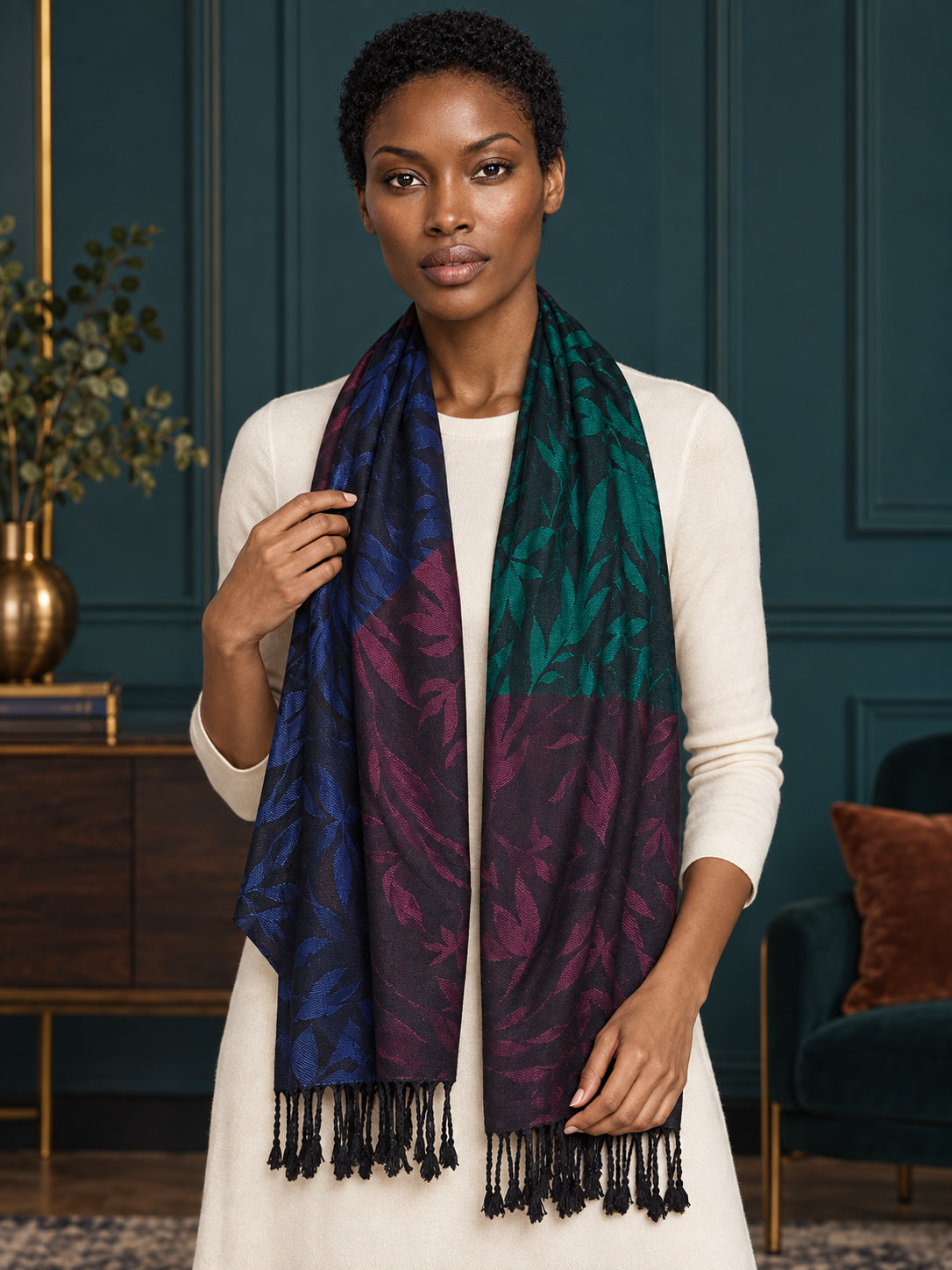 WV-112-MULTI | Woven stole | Elegant drape 4