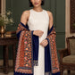 WV-113-NAVYBLUE | Woven stole | Elegant drape 3