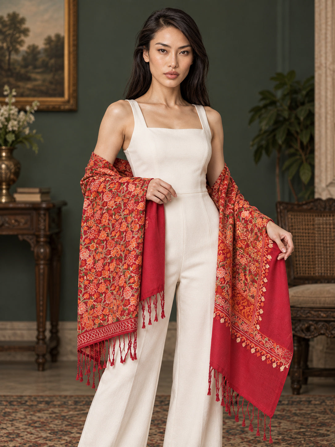 WV-113-PINK | Woven stole | Elegant drape 3