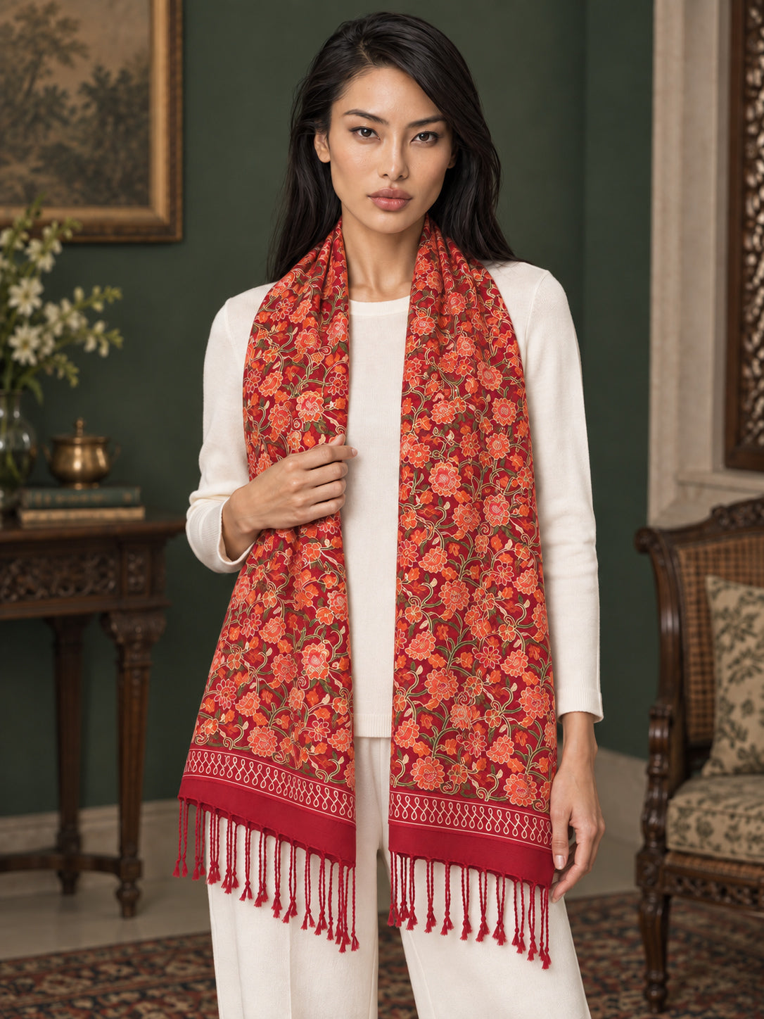 WV-113-PINK | Woven stole | Elegant drape 4