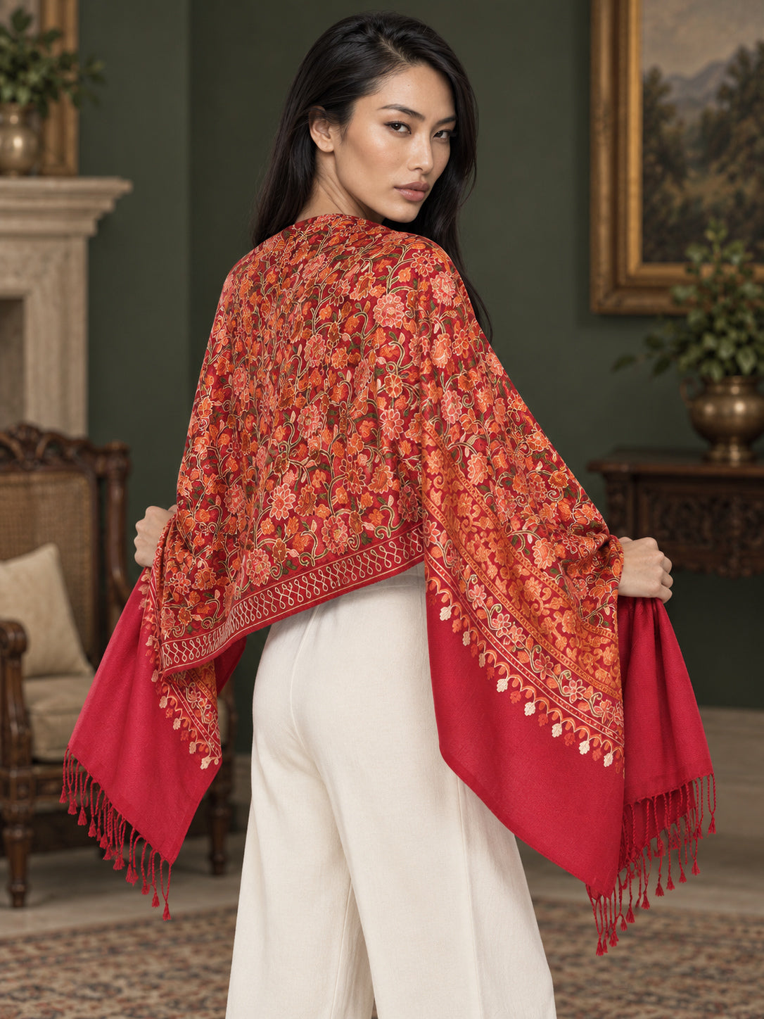 WV-113-PINK | Woven stole | Elegant drape 5