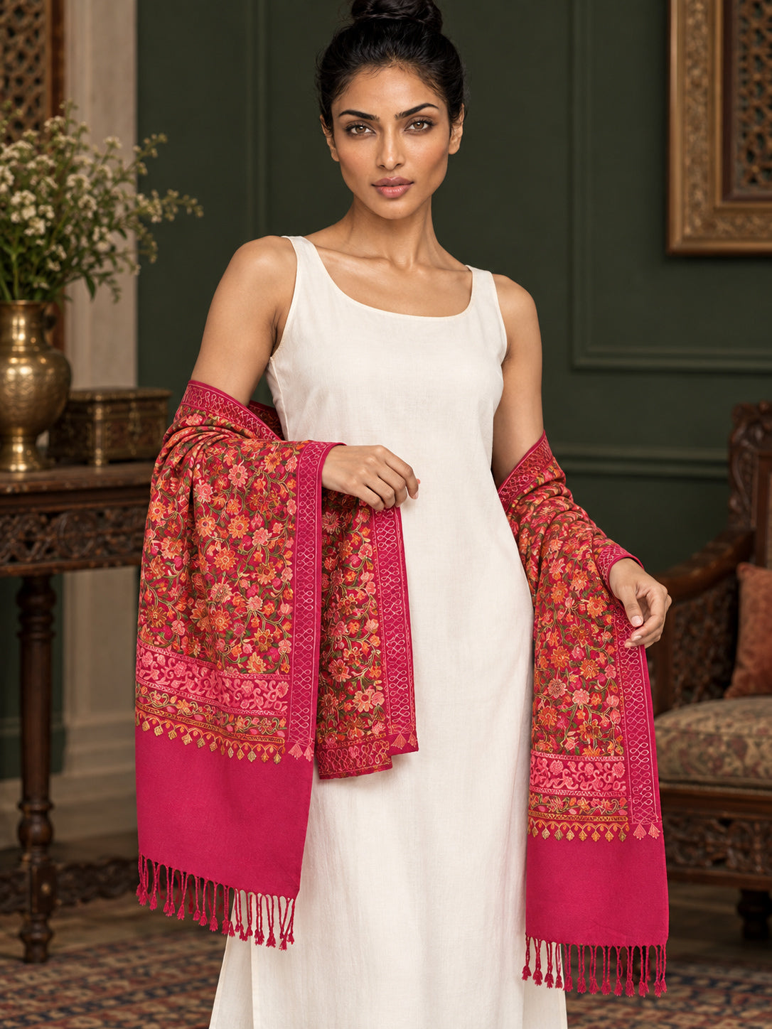WV-113-RANI | Woven stole | Elegant drape 3