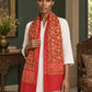WV-113-RED | Woven stole | Elegant drape 4