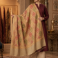 Women's Wool Blend Full Embroidery Matka Shawl