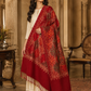Women's Wool Blend Full Embroidery Matka Shawl