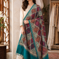 Women's Wool Blend Full Embroidery Matka Shawl