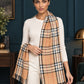 WV-201-BEIGE | Checked stole | Elegant drape 2