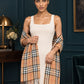WV-201-BEIGE | Checked stole | Elegant drape 3