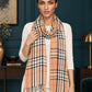 WV-201-BEIGE | Checked stole | Elegant drape 4