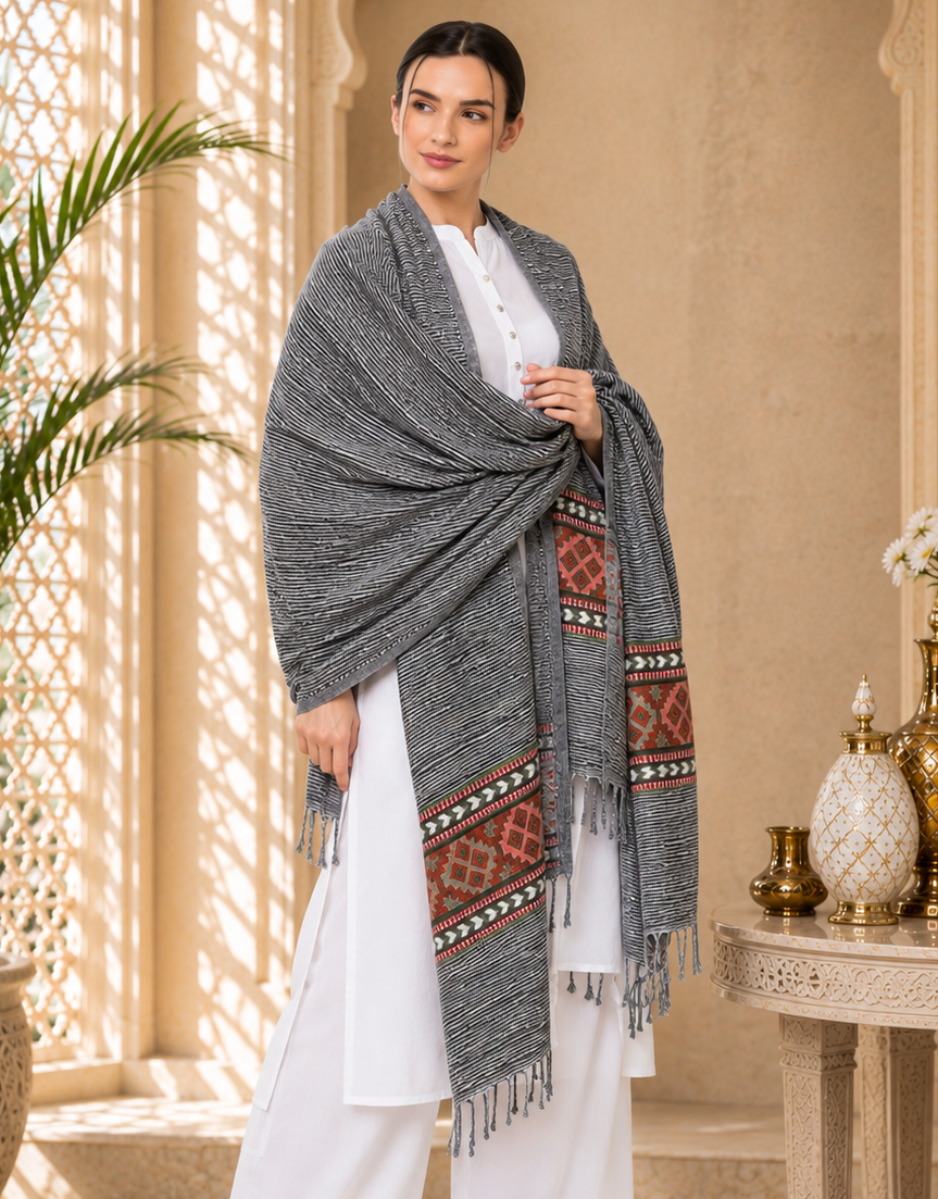 Weavers Villa Kullu Design Shawl