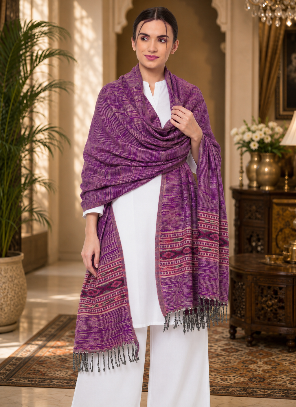 Weavers Villa Kullu Design Shawl