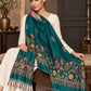 WV-503-NEWGREEN | Woven floral stole | Elegant drape 3