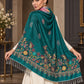 WV-503-NEWGREEN | Woven floral stole | Elegant drape 5