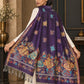 WV-503-PURPLE | Purple woven floral stole | Elegant drape 5