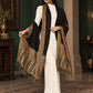 WV-504-BLACK | Woven stole | Elegant drape 3