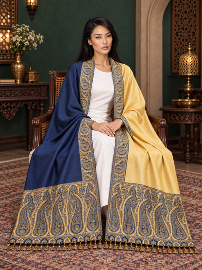 WV-504-NAVY | Woven stole | Elegant drape 1