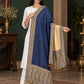 WV-504-NAVY | Woven stole | Elegant drape 2