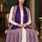 WV-504-PURPLE | Woven stole | Elegant drape 1