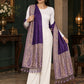 WV-504-PURPLE | Woven stole | Elegant drape 3