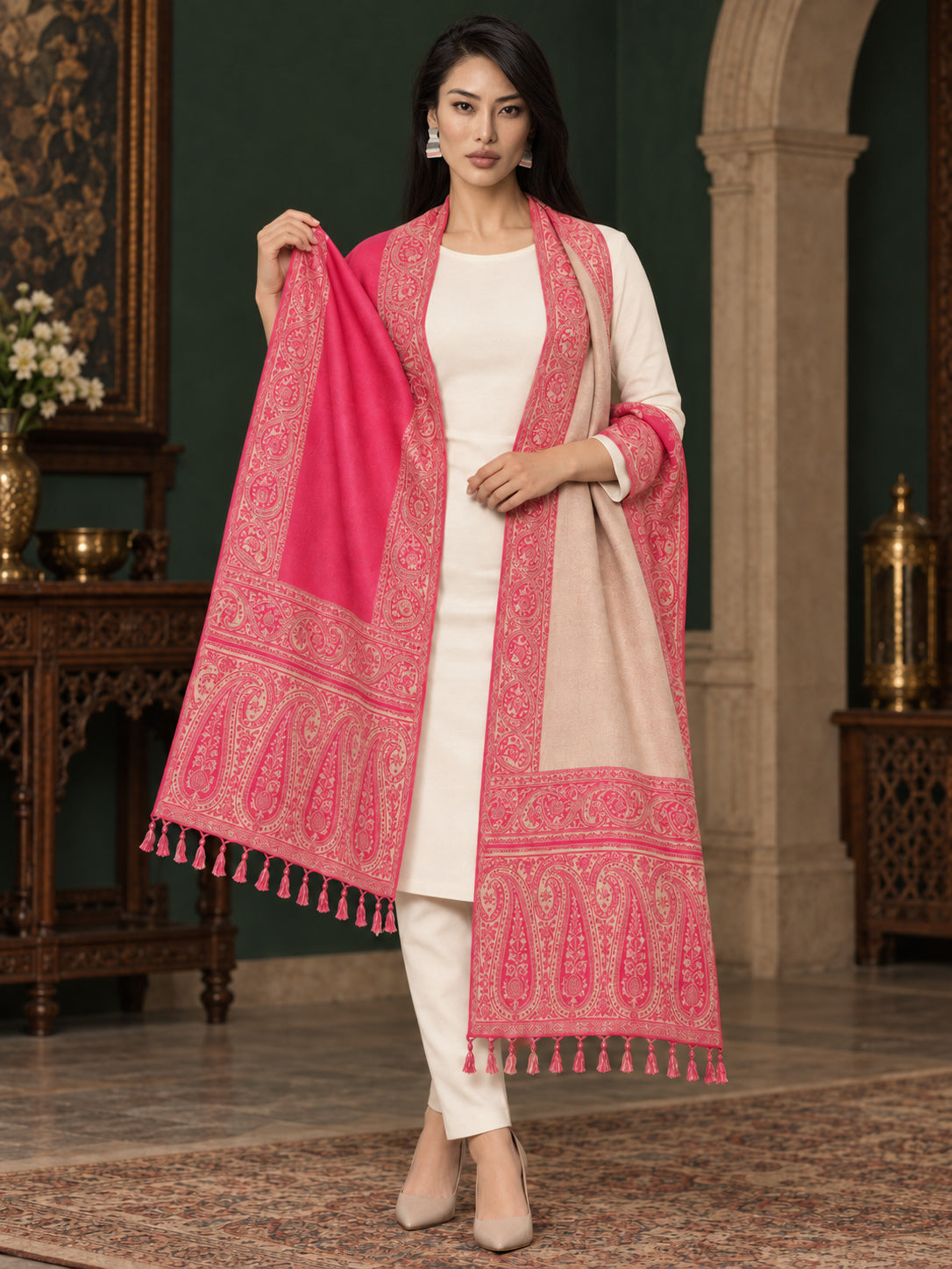 WV-504-RANI | Woven stole | Elegant drape 3