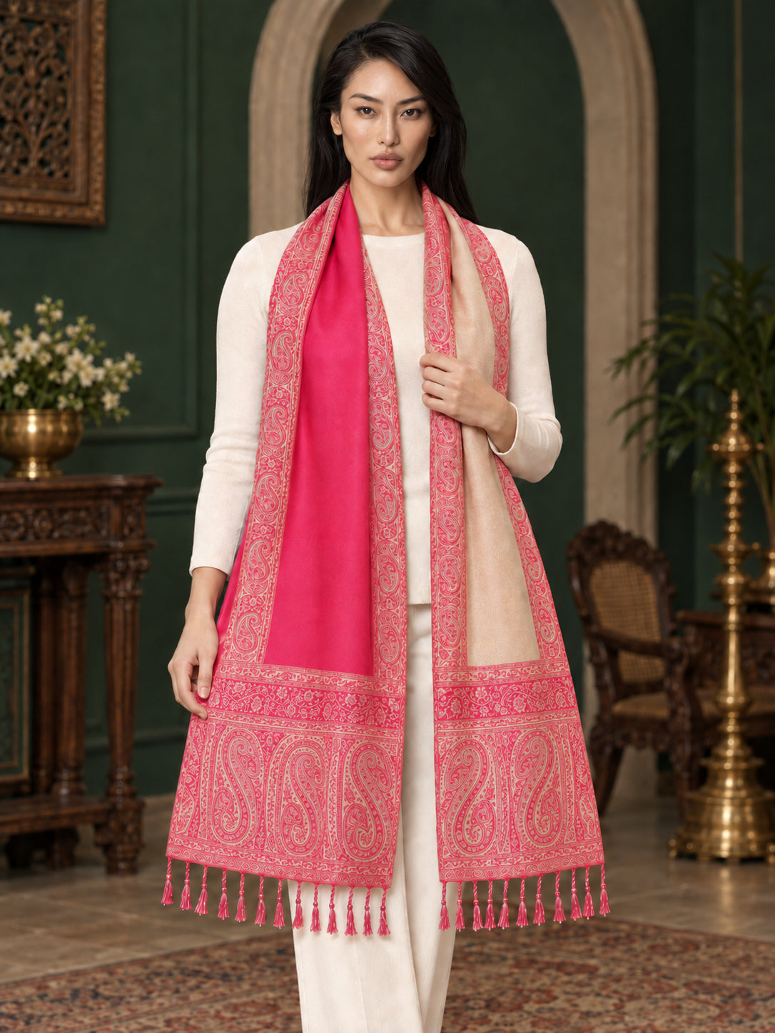 WV-504-RANI | Woven stole | Elegant drape 4