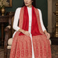 WV-504-RED | Woven stole | Elegant drape 1