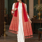 WV-504-RED | Woven stole | Elegant drape 3