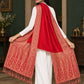 WV-504-RED | Woven stole | Elegant drape 5