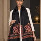 WV-610-BLACK | Woven stole | Elegant drape 4