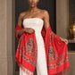 WV-610-RED | Woven stole | Elegant drape 3