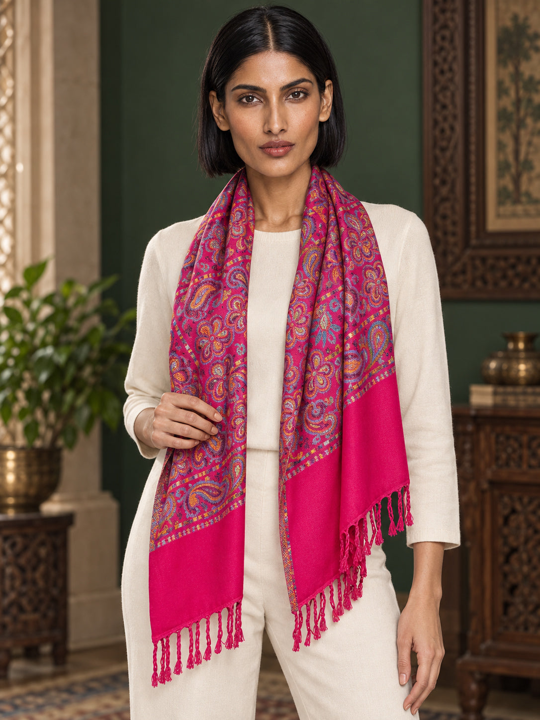 WV-631-RANI | Woven stole | Elegant drape 4