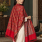 WV-631-RED | Woven stole | Elegant drape 5