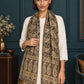 WV-654-BLACK | Woven stole | Elegant drape 4
