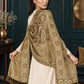 WV-654-COFFEE | Woven stole | Elegant drape 5
