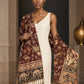 WV-655-MAROON | Woven stole | Elegant drape 3