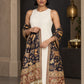 WV-655-NAVYBLUE | Woven stole | Elegant drape 3